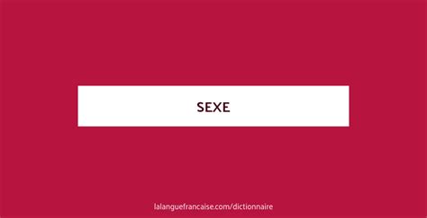 Définition De Sexe Dictionnaire Français