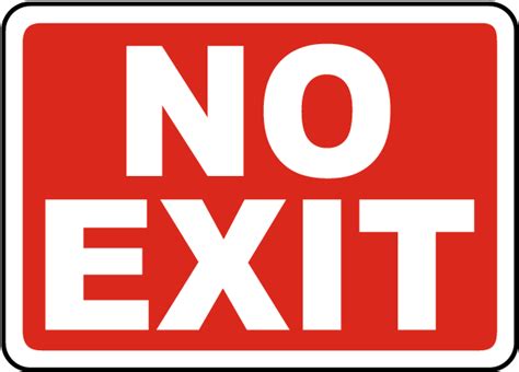 no exit sign get 10 off now