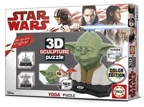 Star Wars Puzzle 3d Sculpture Yoda Estatuas Y Decoracion Puzzle