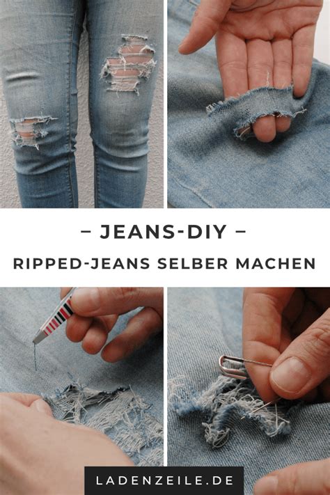 Ripped Jeans Dein Step By Step Diy Ladenzeilede Destroyed Jeans