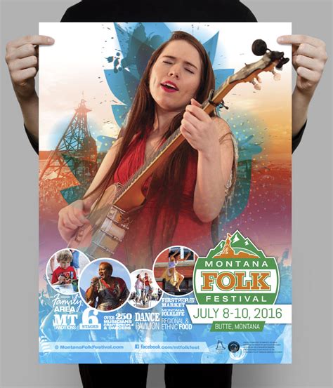 2016 Montana Folk Festival Poster Design Doodl Creative Studio