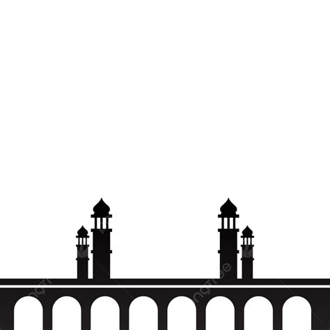 Mosque Silhouette Simple Vector Mosque Ramadhanvector Vector Png And