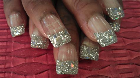 How To Silver Glitter Star Nails Part 1 Youtube