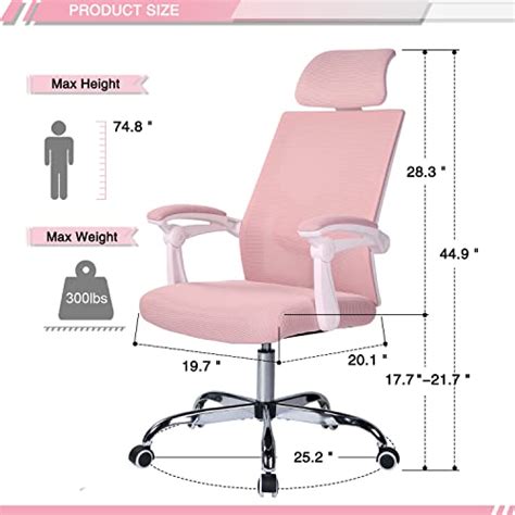 Qulomvs Mesh Ergonomic Office Chair With Headrest And Backrest 90 135
