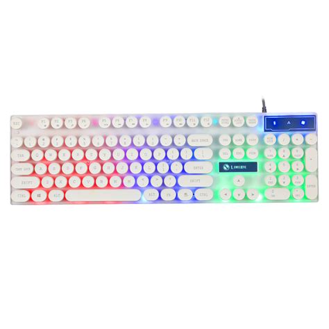 Limeide Tx30 Wired Gaming Keyboard 104 Keys Retro Punk Round Keycaps 7