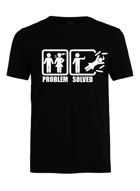 Problem Solved Stick Figure T Shirt Funny Single Life Humor Joke Shirt S To 3xlt Shirt Funny