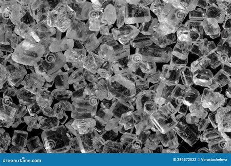 White Crystal Sugar Sugar Crystals Magnified Under A Microscope Stock