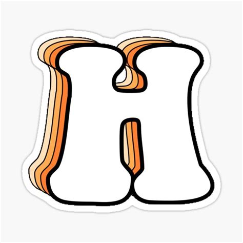 Letter H Sticker For Sale By Jessdysonx Redbubble