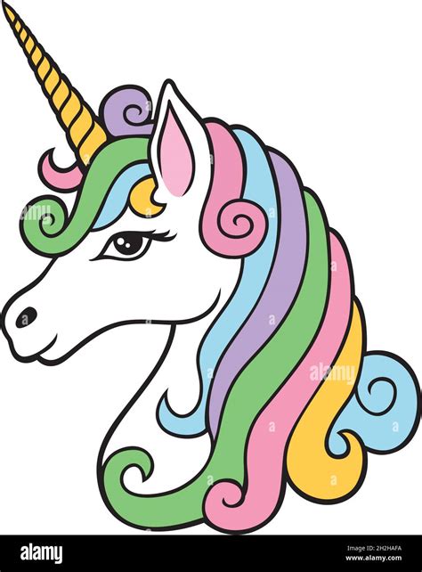 Unicorn Head Icon Vector Illustration Stock Vector Image And Art Alamy