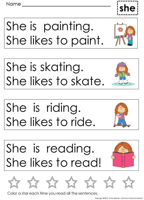 Very First Sight Word Sentences Guided Reading Levels A And B Sight