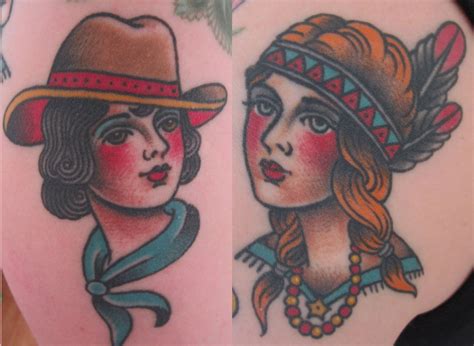 Repinning For The Cowgirl Not The Indian Indian And Cowgirl Tattoo