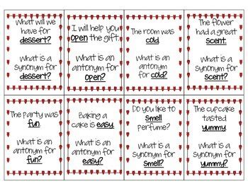 Valentine's Day Synonyms and Antonyms by Speech Time Fun | TpT Tracing pages like these valentine's day tracing worksheets for preschoolers are perfect for giving kids the change to do just that while having a little.