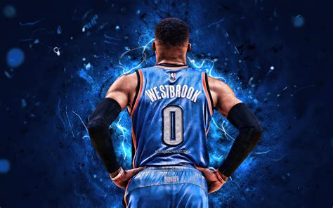 Download Wallpapers Russell Westbrook Back View Basketball Stars Nba