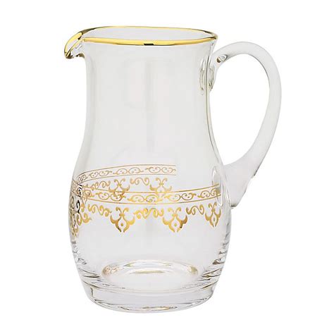 Classic Touch Vivid Pitcher In Gold Bed Bath And Beyond