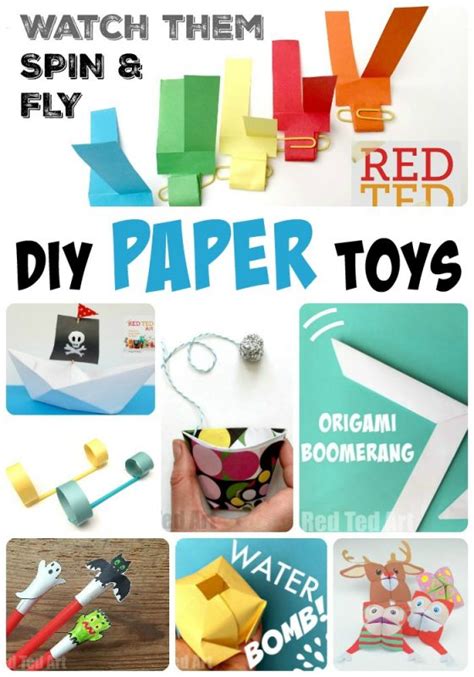 Diy Paper Toys Red Ted Art Make Crafting With Kids Easy And Fun