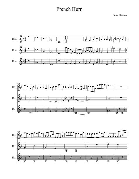 French Horn Sheet Music Download Free In Pdf Or Midi