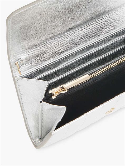 Whistles Elly Leather Quilted Chain Bag Silver At John Lewis And Partners