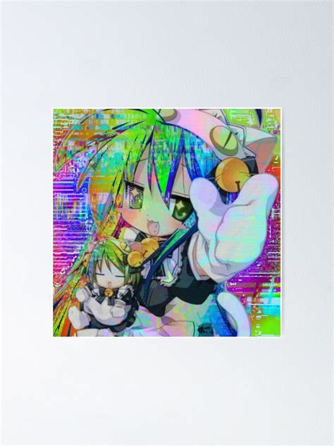 Lucky Star Animecore Glitchcore Aesthetic Poster For Sale By Merch