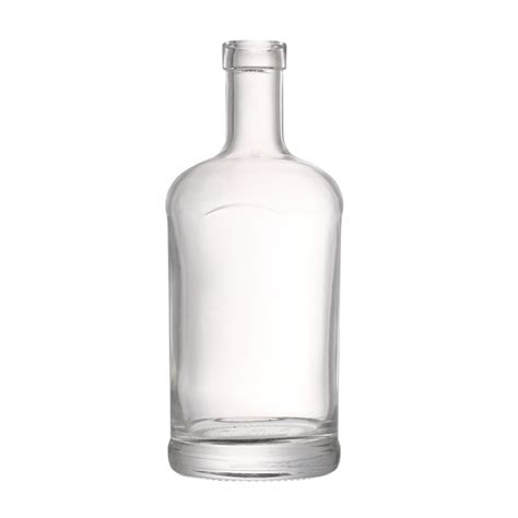 750 Ml Classic Clear Glass Vodka Whisky Liquor Bottles High Quality