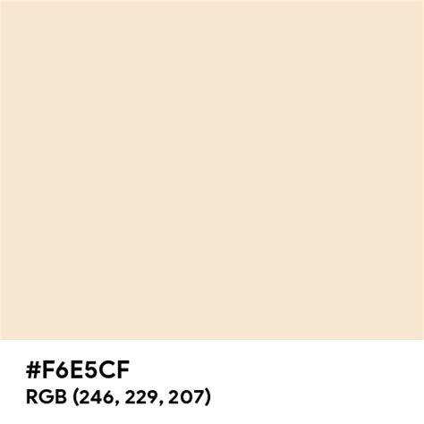 Sandy Blonde Color Hex Code Is F6e5cf