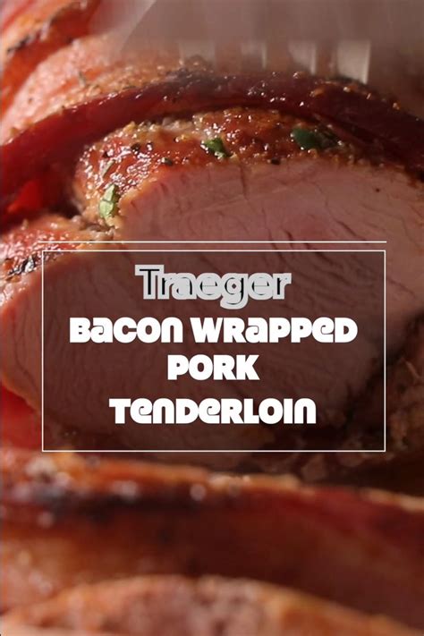 Take a cut of pork and wrap it in a bacon blanky. Traeger Bacon Wrapped Pork Tenderloin Video | Recipe in 2020 | Bacon wrapped pork tenderloin ...