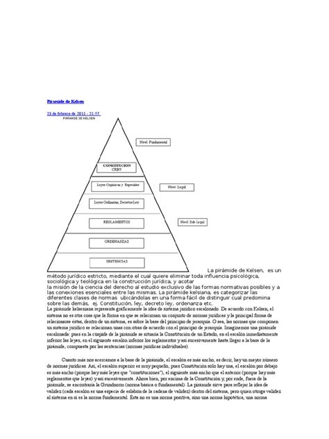 Piramide De Kelsen Pdf Constitución Ley Estatutaria