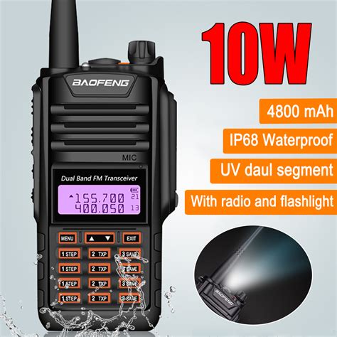 Baofeng Uv 9r Plus 18w Vhf Uhf Walkie Talkie Dual Band Handheld Ip67