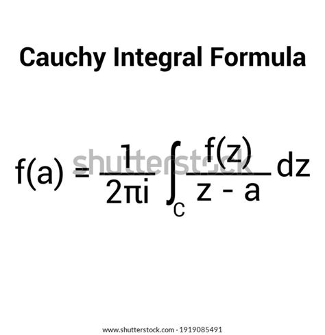 Cauchy Integral Formula Cauchy Theorem Stock Vector Royalty Free