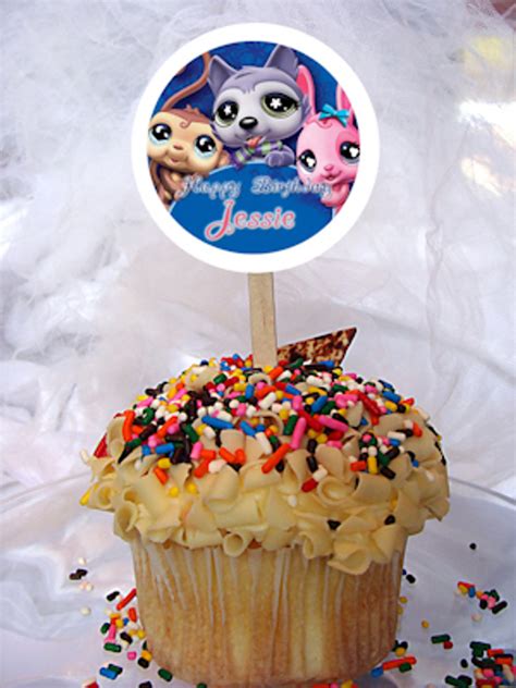 Littlest Pet Shop Personalized Cupcake Toppers