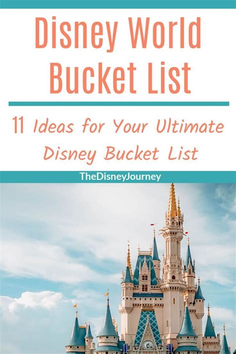 The Ultimate Disney Bucket List Disney World Tips Tricks Disney