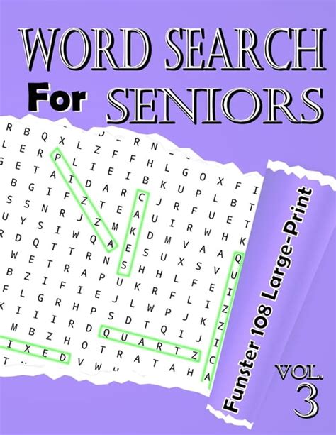 108 Large Print Word Search For Seniors Vol3 Funster 108 Large