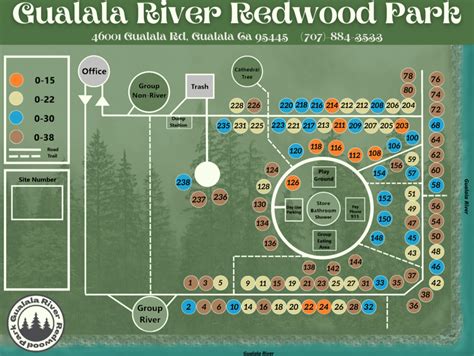 Map Gualala River Redwood Park
