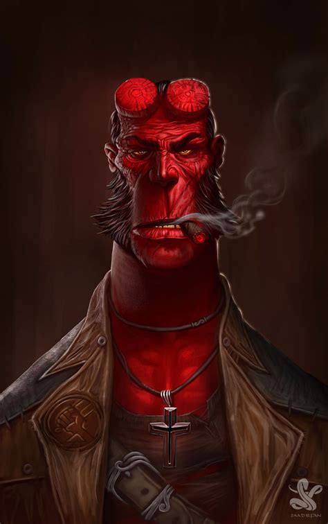 Hellboy Iconic Cigar Smoking Superhero Hellboy