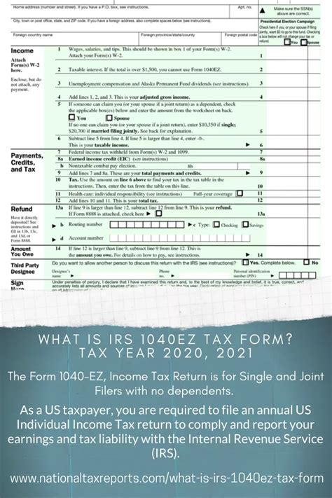 Ppt What Is Irs 1040ez Tax Form Powerpoint Presentation Free