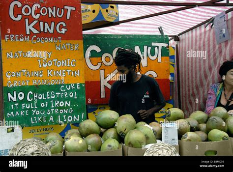 Caribbean Food At Notting Hill Carnival 2008 Stock Photo Alamy