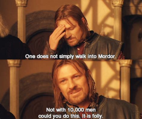 Funny Lord Of The Rings And Other Things One Does Not Simply