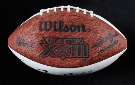Super Bowl Xxiii Logo Football Team Signed By 5 Including Joe Montana