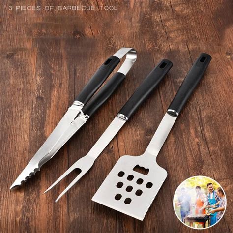 3pcsset Bbq Fork Barbecue Bbq Meat Fork Barbecue Stainless Steel Grill