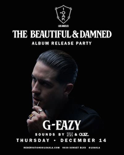 g eazy the beautiful and damned album release party la guestlist