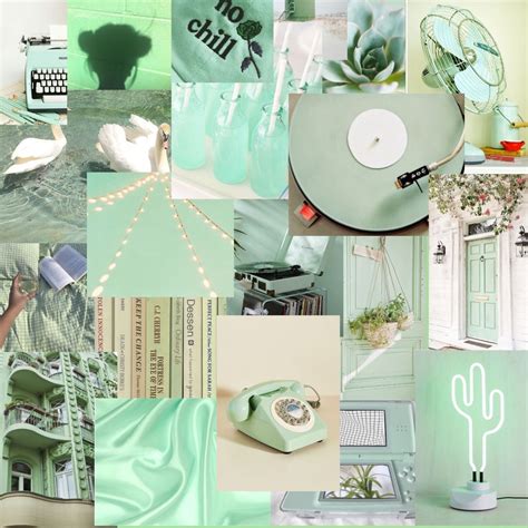 Sage Green Collage Wallpapers Wallpaper Cave