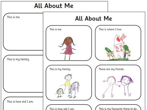 Eyfs All About Me Observation Template Teaching Resources