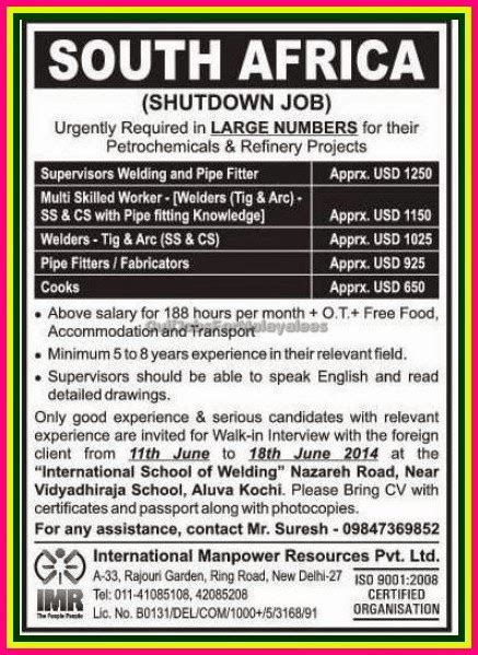 A finance individual with above average microsoft excel skills is required. Shut Down Job Vacancies for South Africa