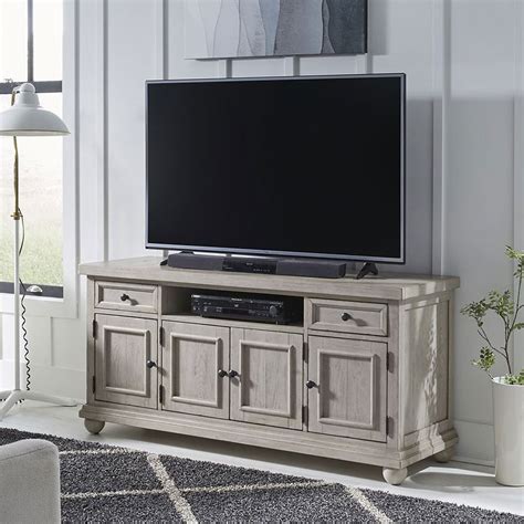 Harvest Home 60 Inch Tv Console Cottonfield White By Liberty