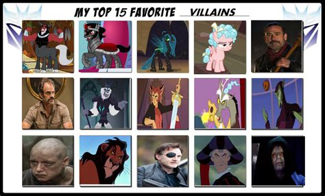 My Top 15 Favorite Villains By Voiceactorbobbyg25 On Deviantart