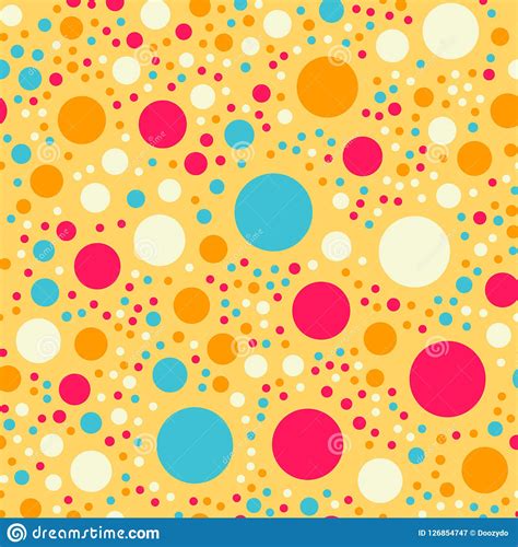 Colorful Polka Dots Seamless Pattern On Bright 18 Stock Illustration Illustration Of Modern