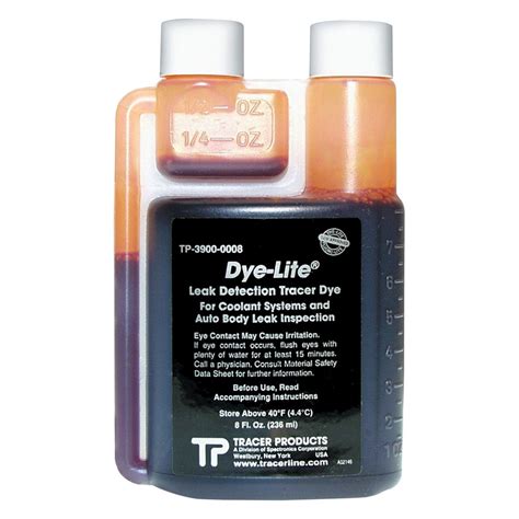 Tracer Products® Dye Lite™ Engine Coolant And Auto Body Leak Check Dye