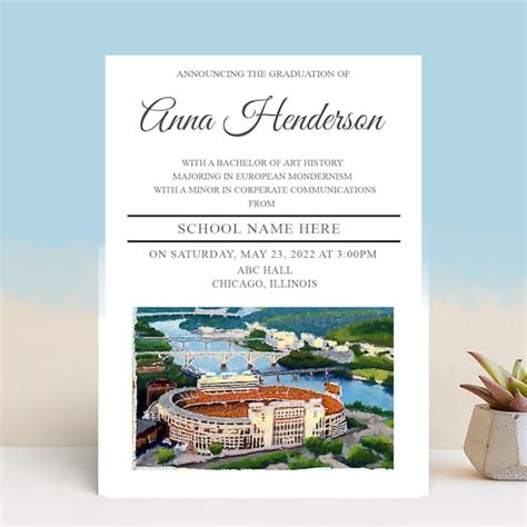 University Of Tennessee College Graduation Announcement Etsy