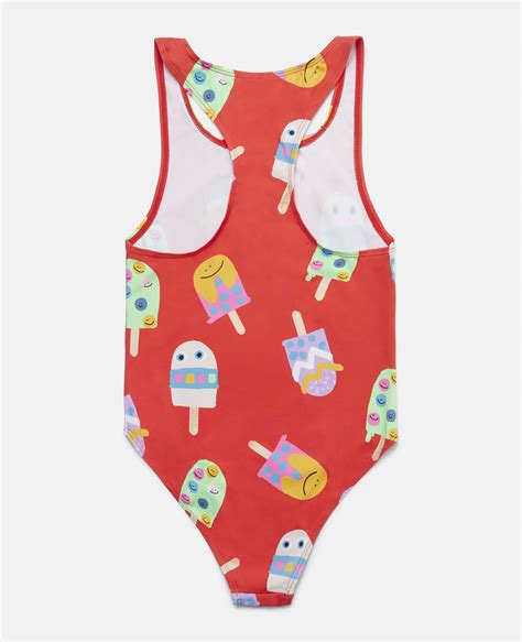 Women Red Popsicle Print Swimsuit Stella Mccartney Kw