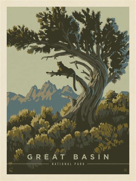 Anderson Design Group Vintage National Park Posters Great Basin