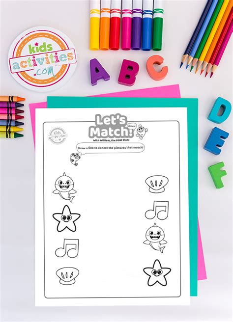 Free Baby Shark Matching Game Printable Doo Doo Doo Kids Activities Blog